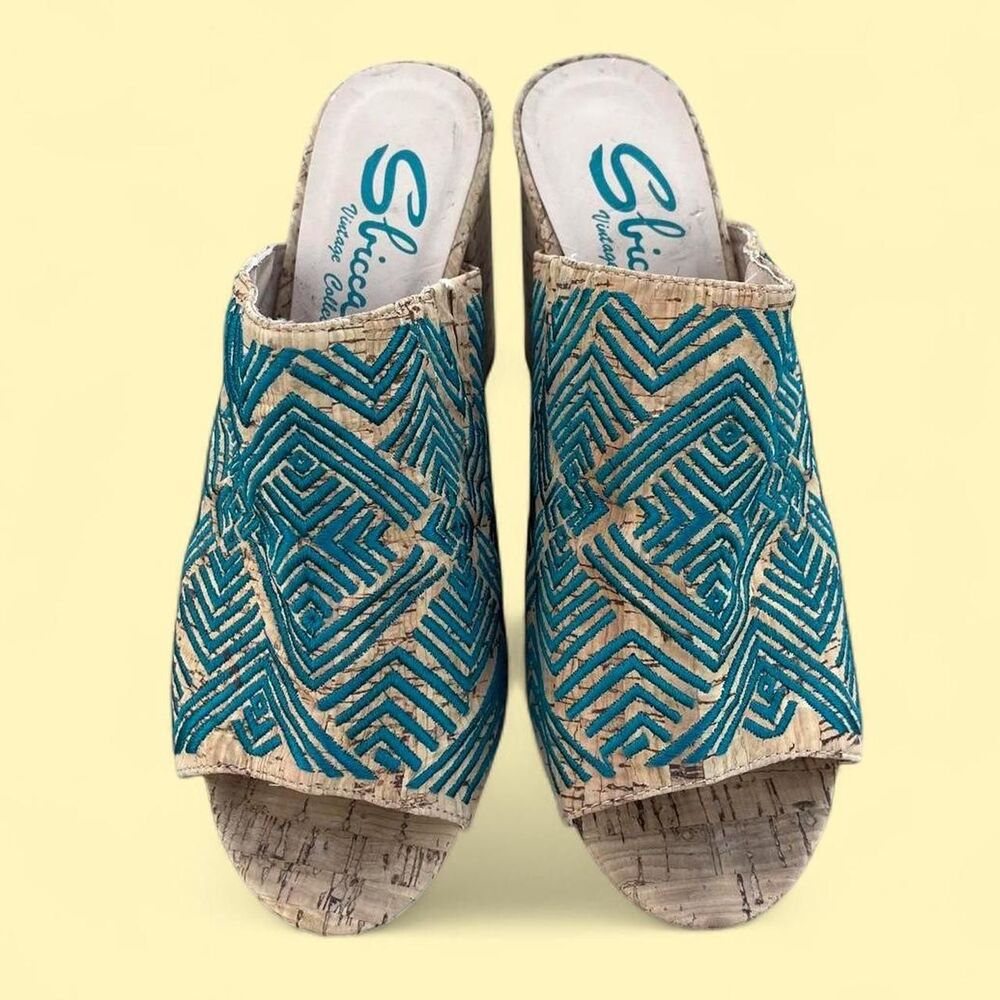 SBICCA VINTAGE COLLECTION SIZE 9 Paraiso wedge mule heel sandals